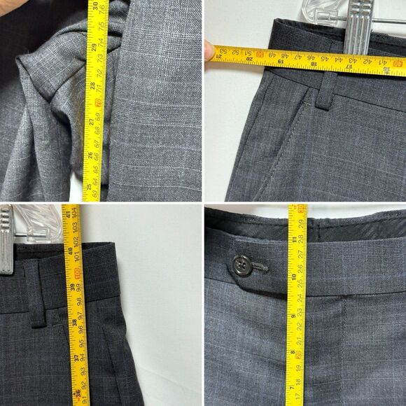 Lauren Ralph Lauren Men’s Wool Blend Dress Pants Gray 38x30 Flat Front - Picture 9 of 13